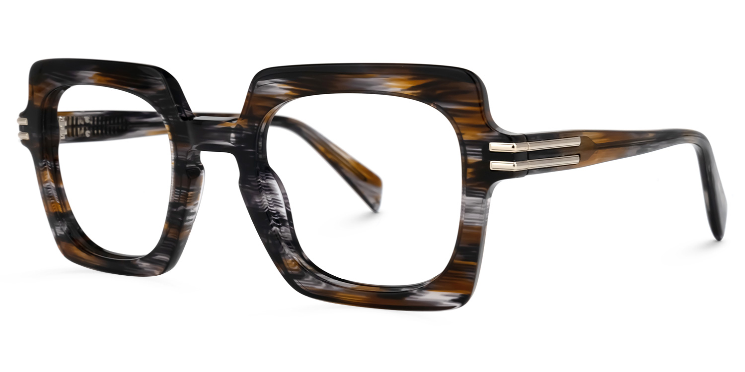 Nogueda Square Gray Glasses