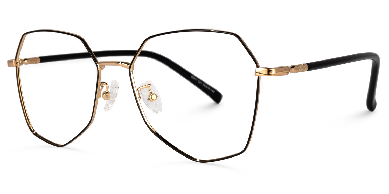 ZEELOOL Bivins Geometric Black Glasses