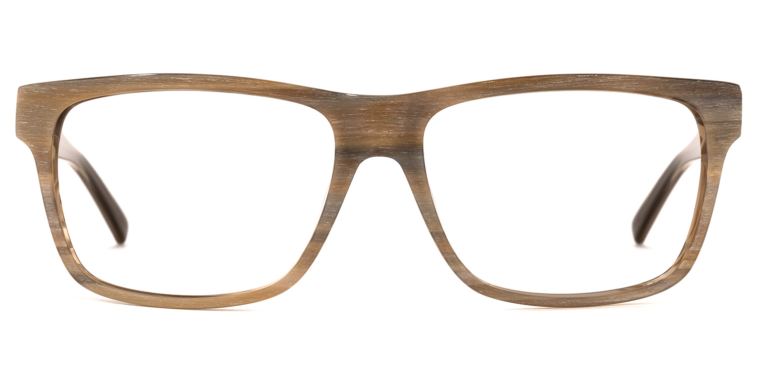 Mendez Rectangle Brown Glasses