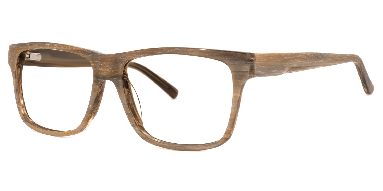 ZEELOOL Mendez Rectangle Brown Glasses