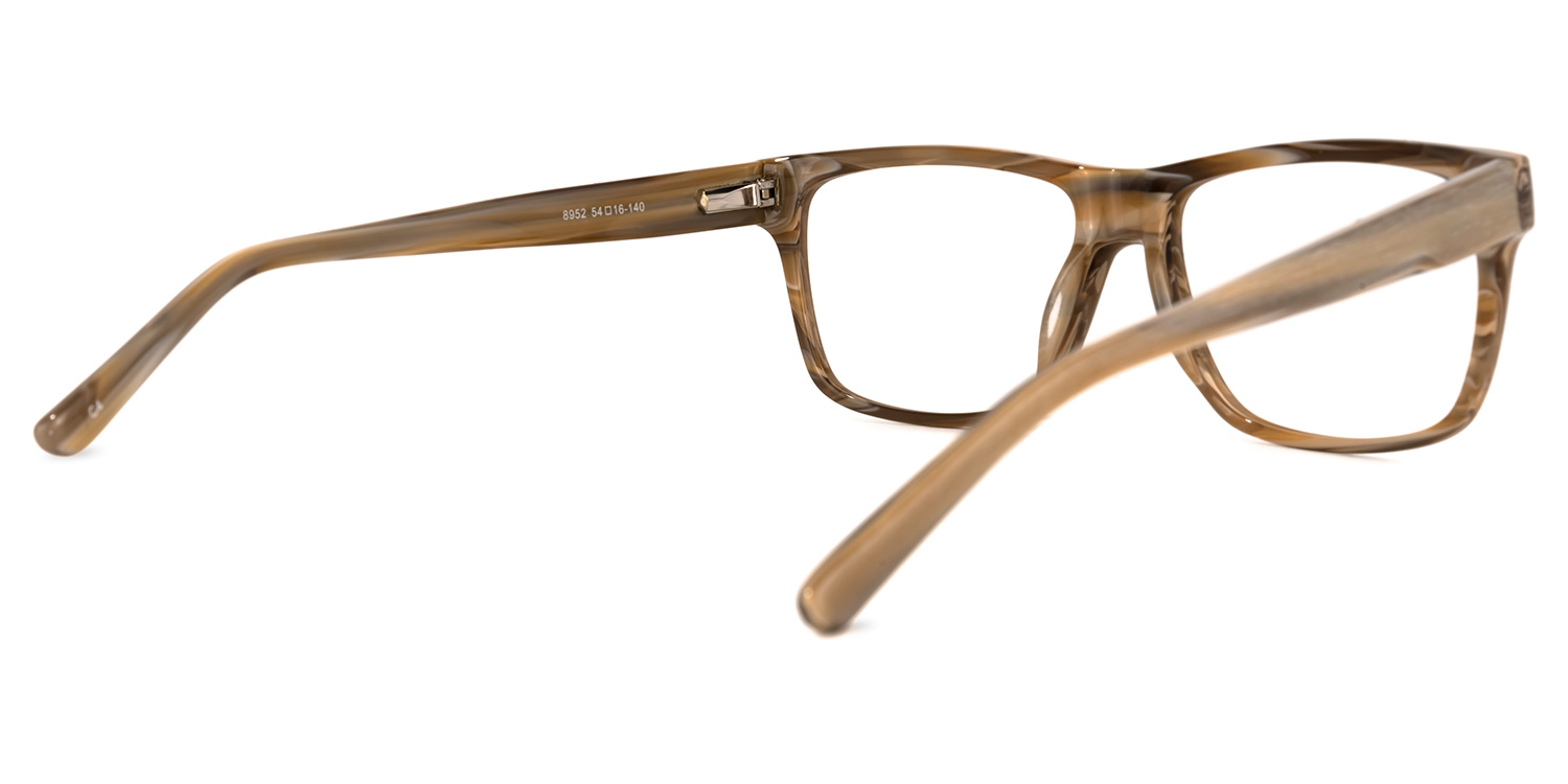 Mendez Rectangle Brown Glasses3