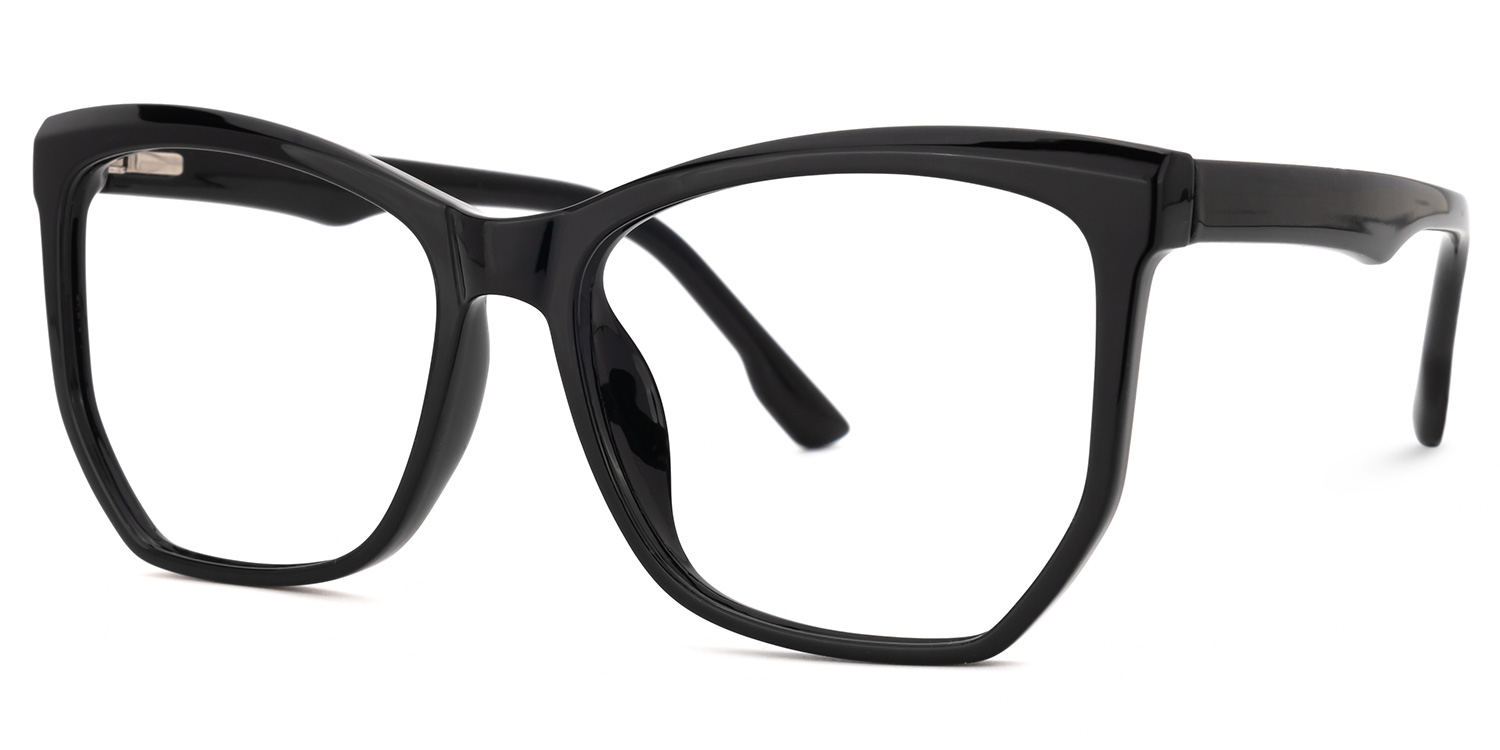 ZEELOOL Libby Geometric Black Glasses