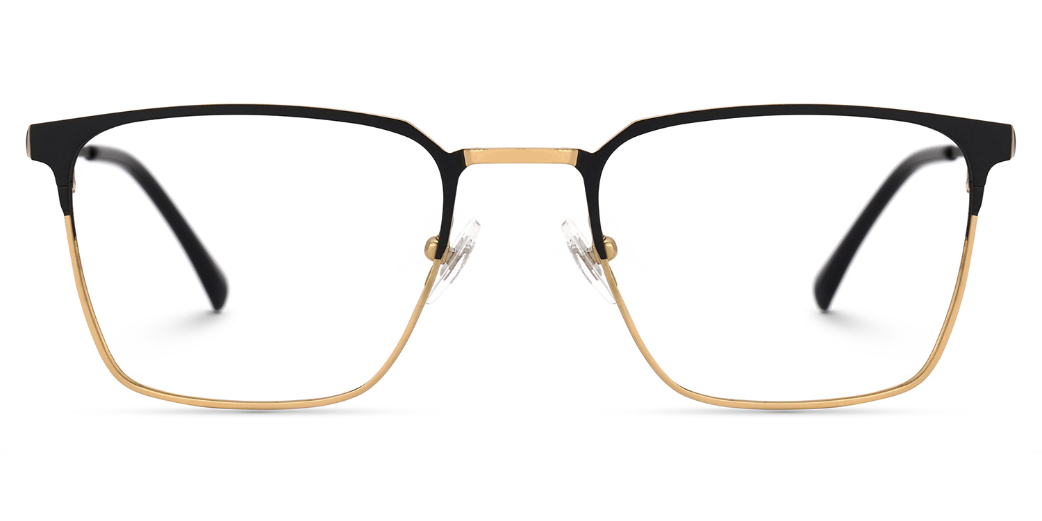 Lyken Square Black-Gold Glasses