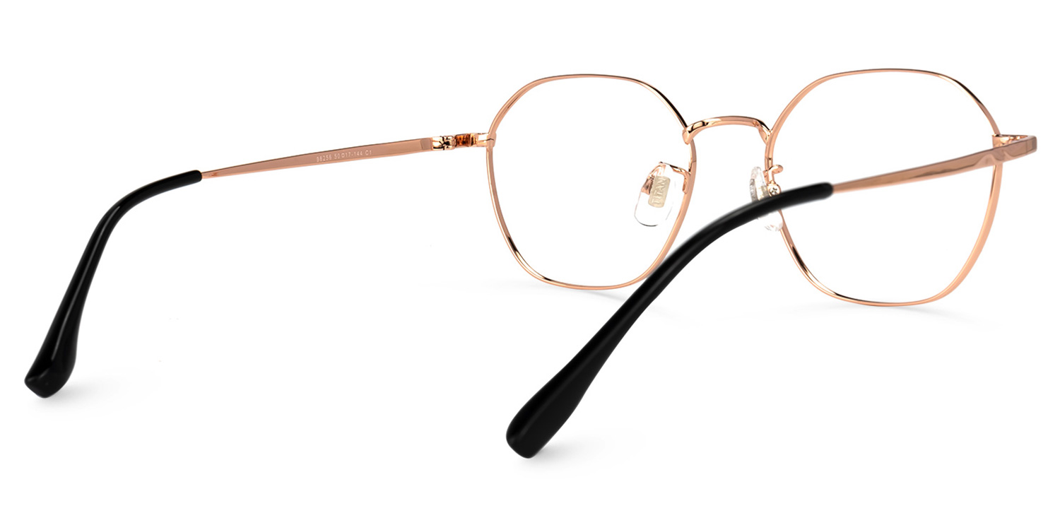 Diiane Geometric Rose-Gold Glasses3