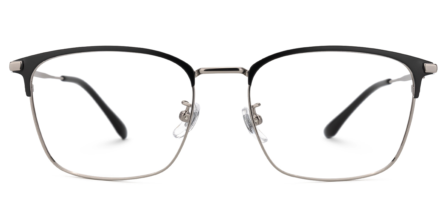 Stanage Browline Silver Glasses0