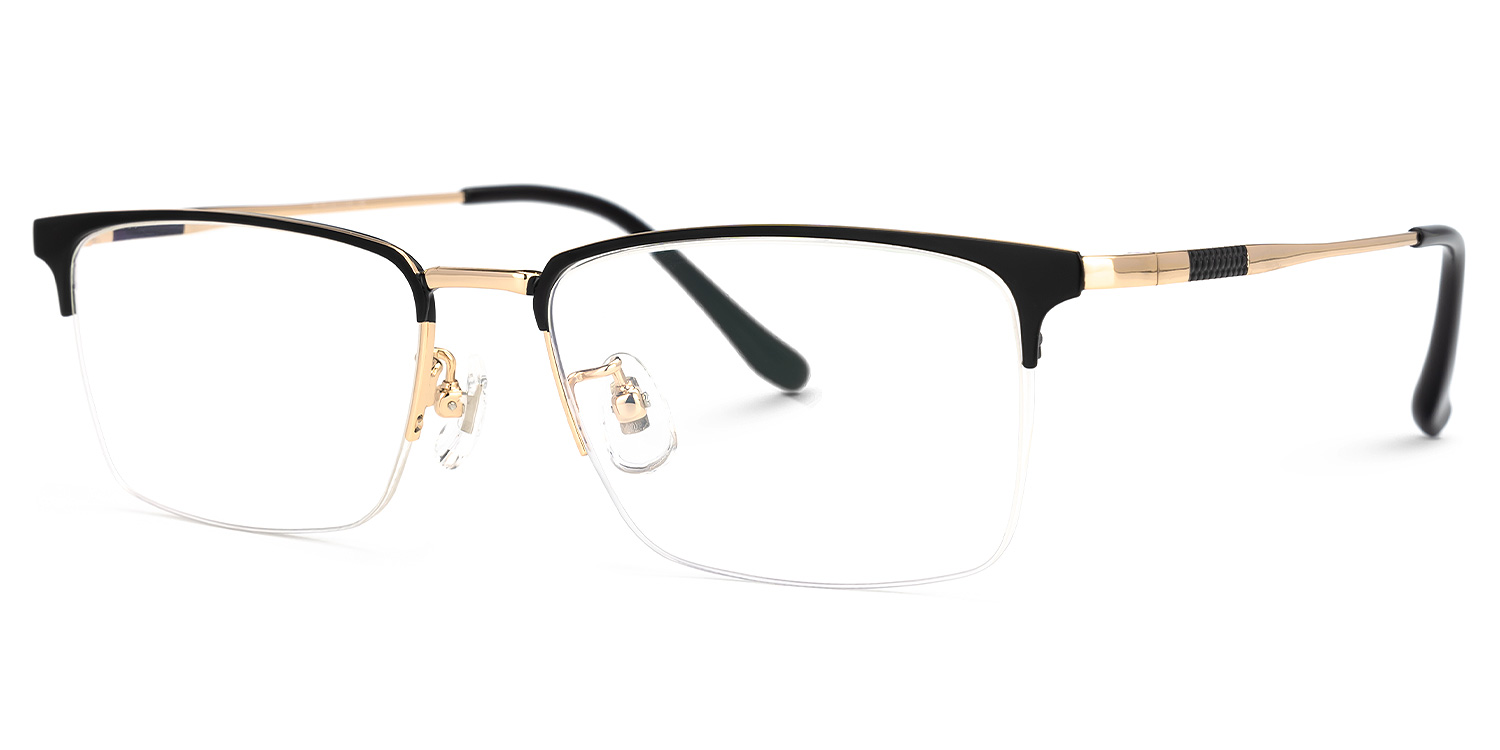 ZEELOOL Tamika Rectangle Black Glasses