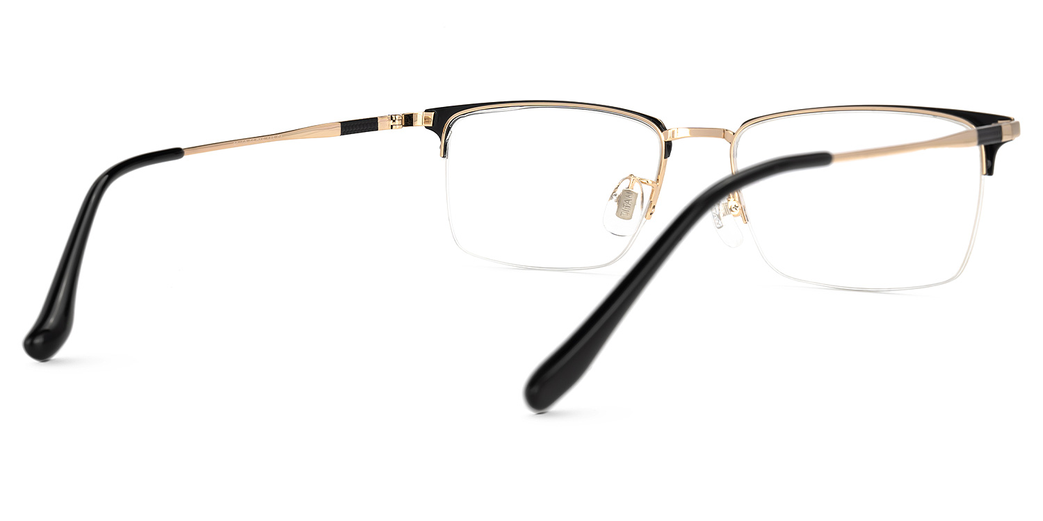 Tamika Rectangle Black Glasses3