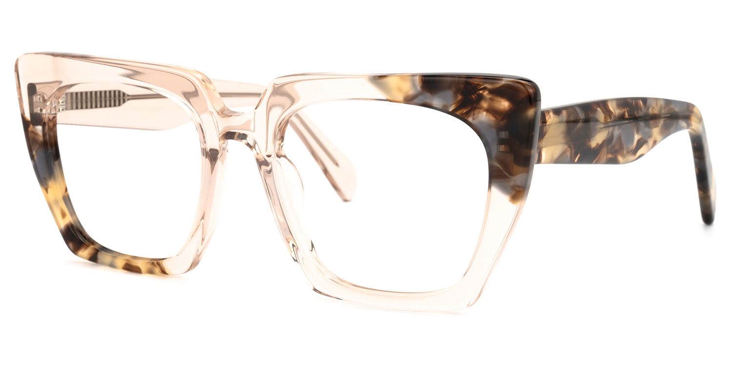 Dwana Square Beige Glasses1