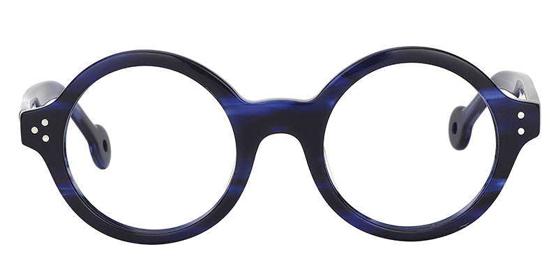 Faithe Round Blue Glasses0