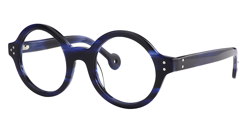 Faithe Round Blue Glasses2