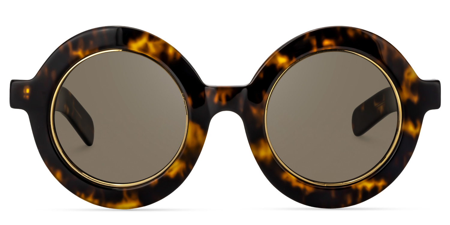 Calhoun Round Yellow Tortoise Glasses13