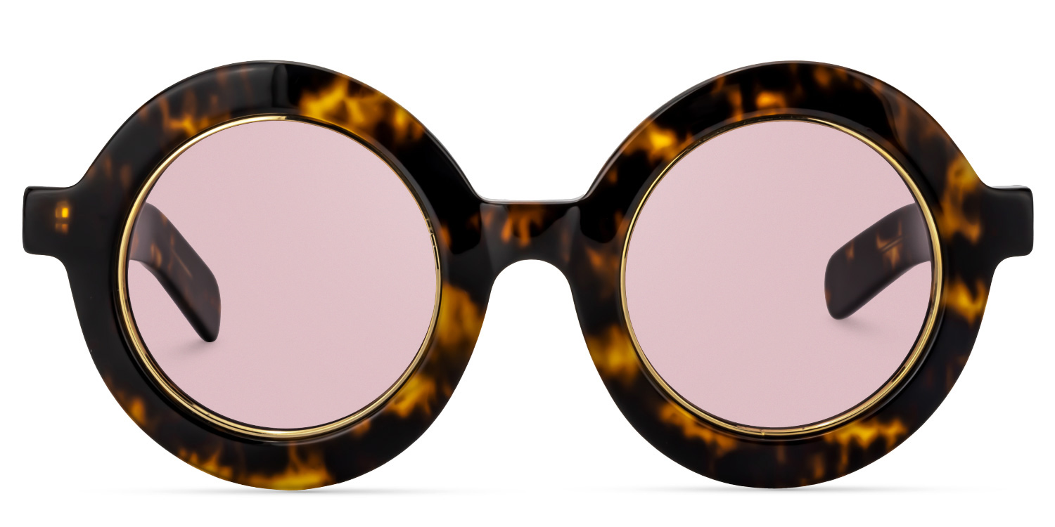 Calhoun Round Yellow Tortoise Glasses6