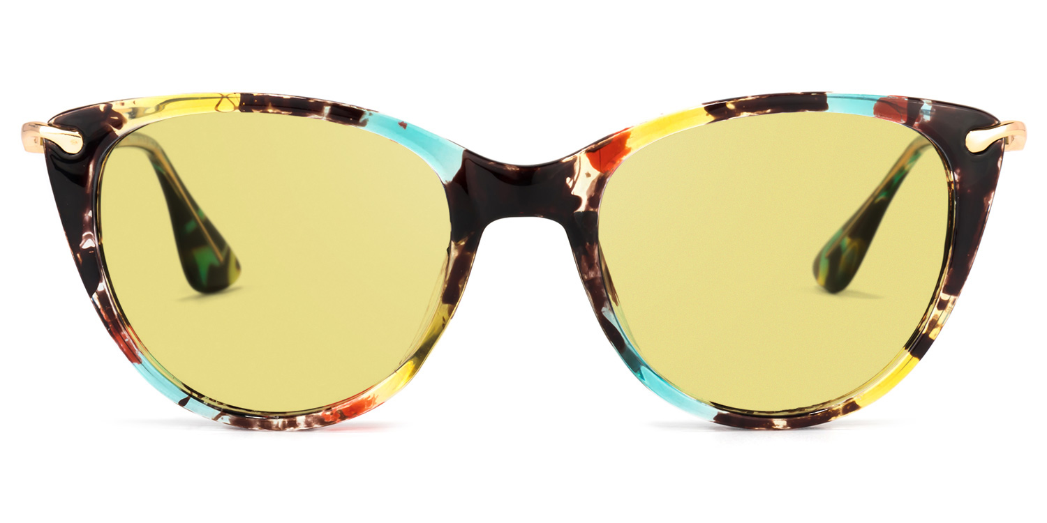 Clement Cat Eye Floral Glasses7