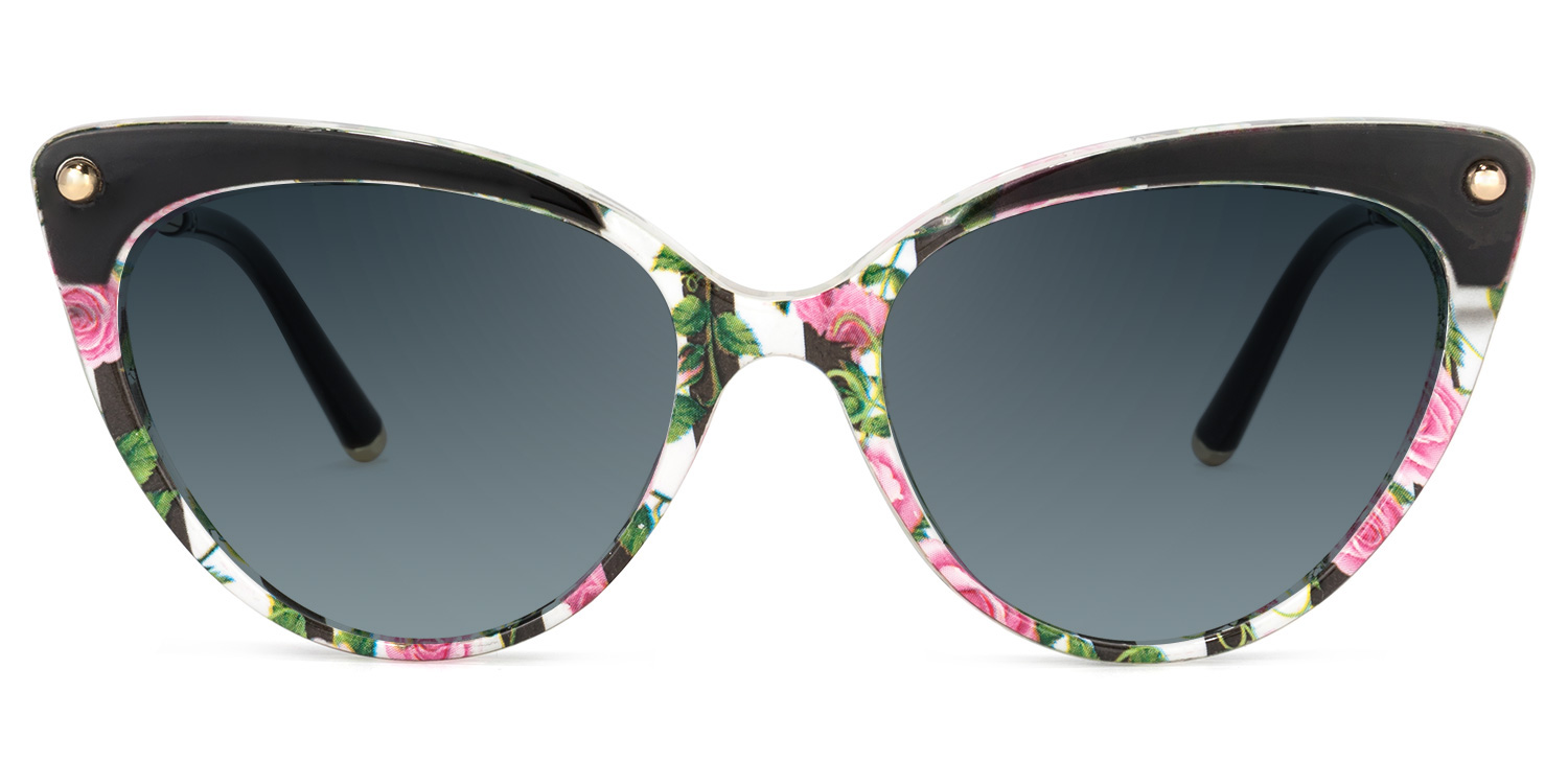 Alivia Cat Eye Pink-Green-Floral Glasses9