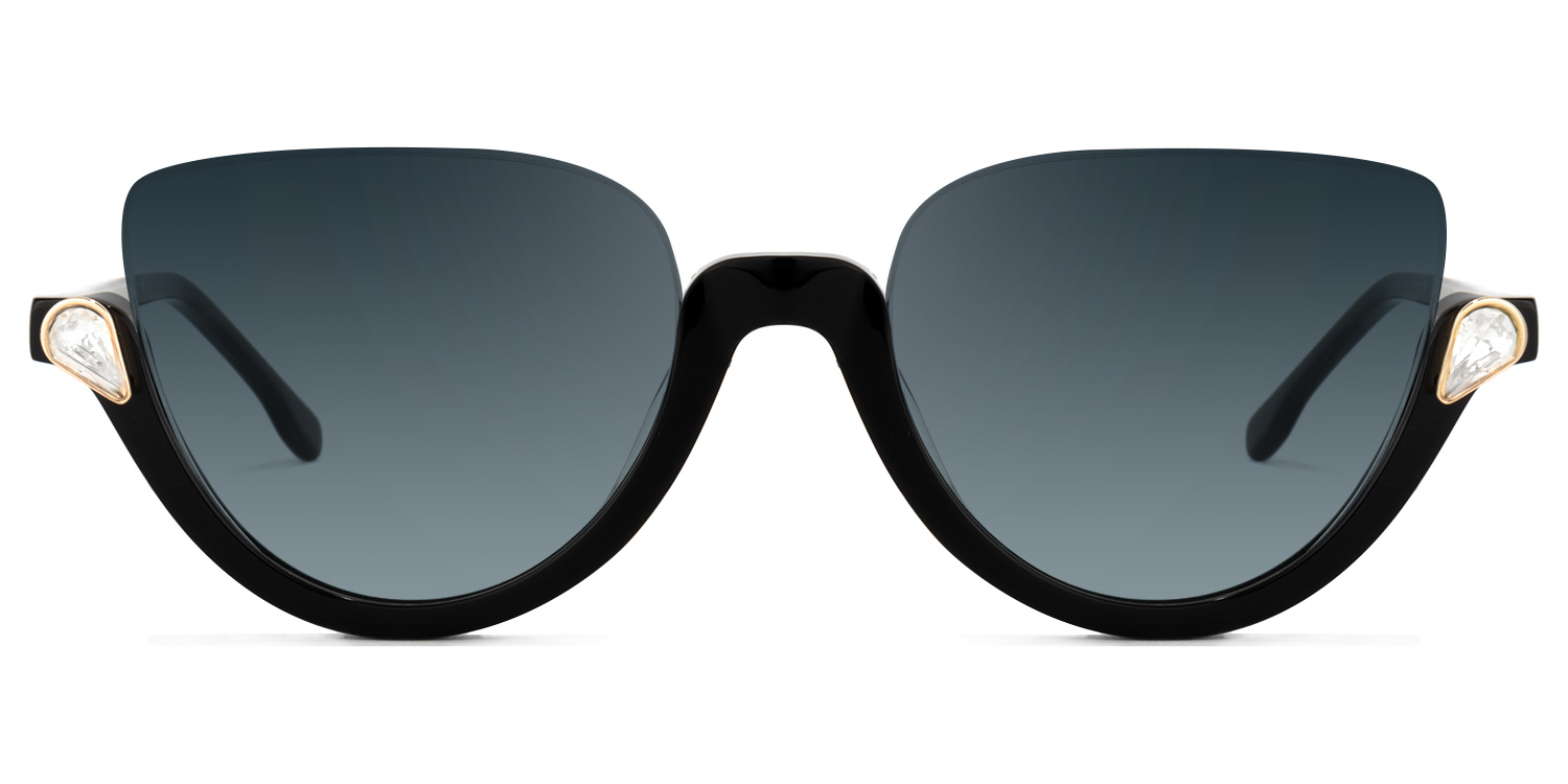 Felicia Cat Eye Black Glasses11