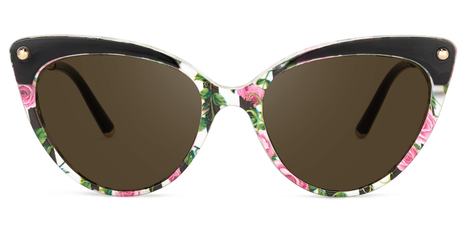 Alivia Cat Eye Pink-Green-Floral Glasses11