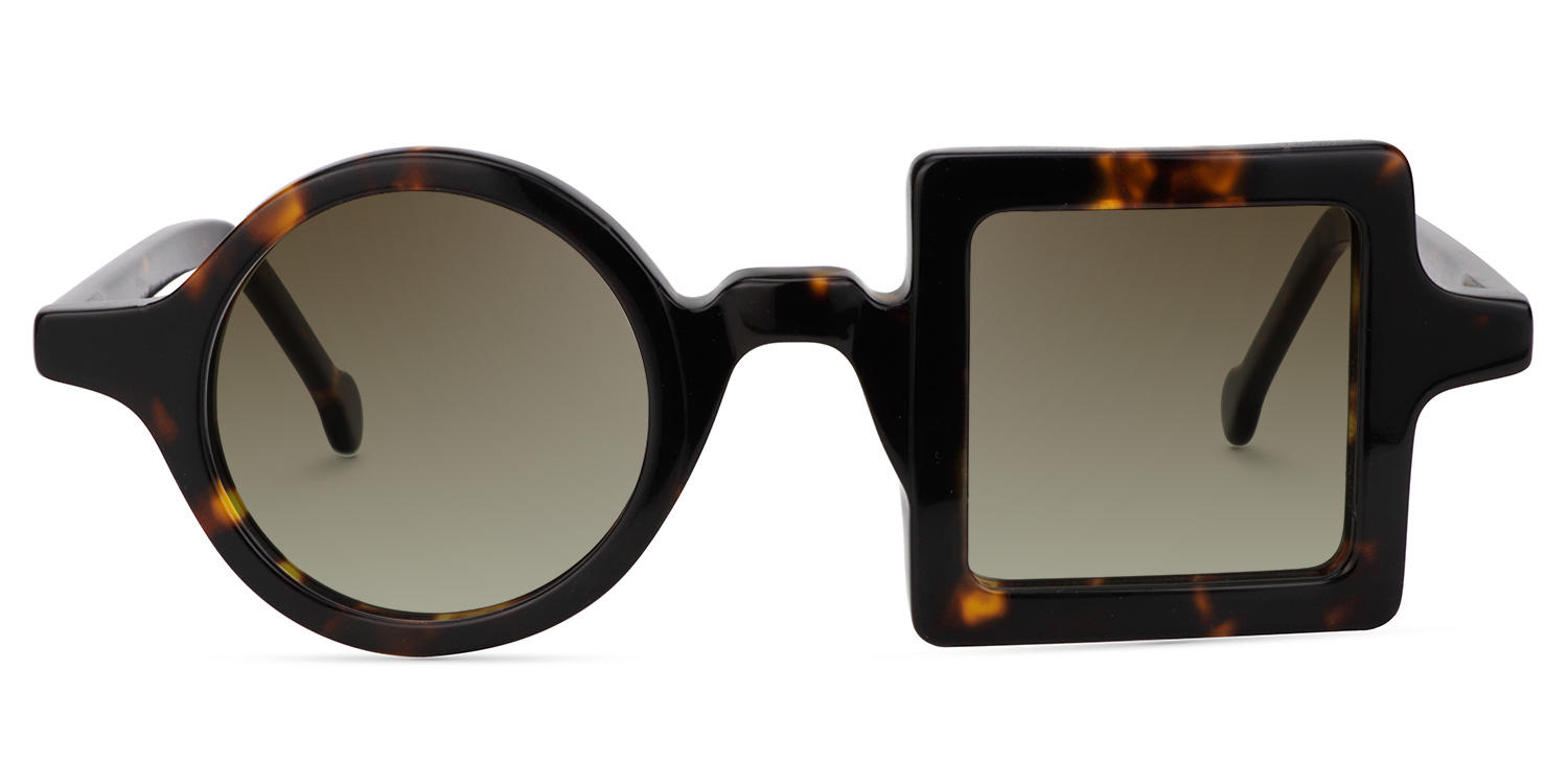 Paola Asymmetric Tortoise Glasses4