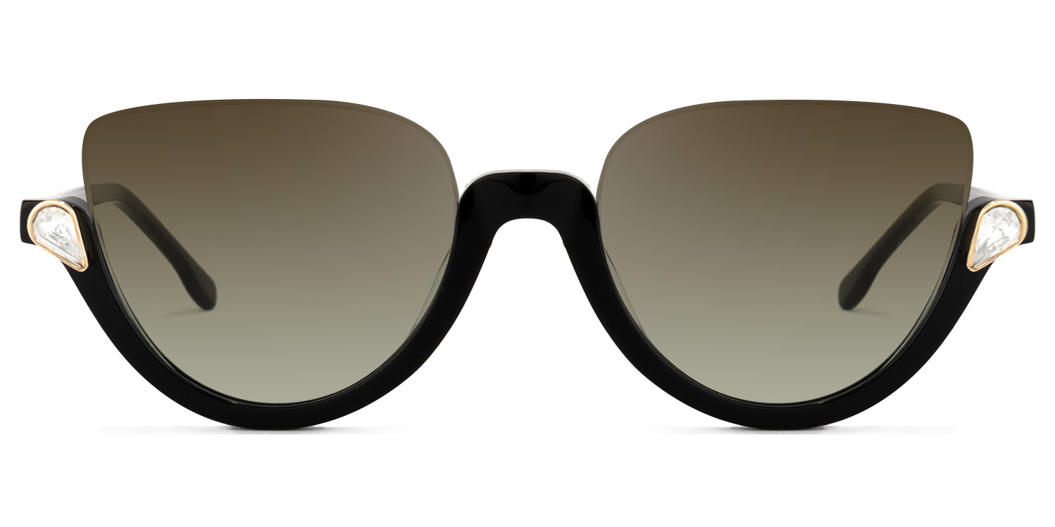 Felicia Cat Eye Black Glasses9