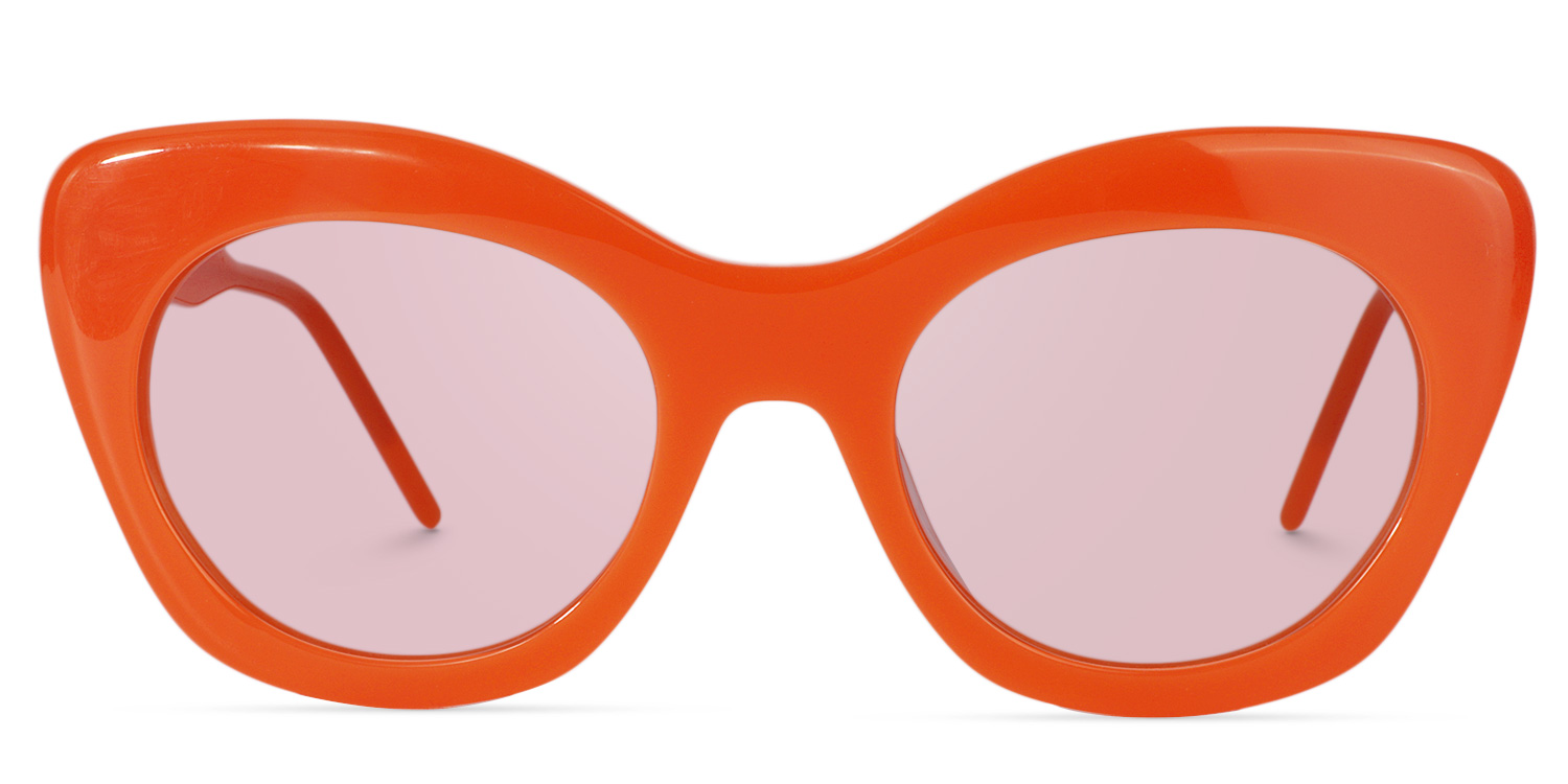 Cat-eye Orange Glasses | Zeelool Glasses9