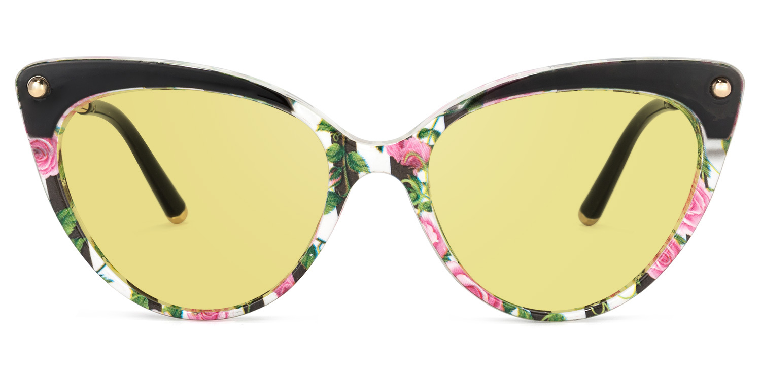 Cat Eye Pink-Floral Glasses | Zeelool Eyeglasses14