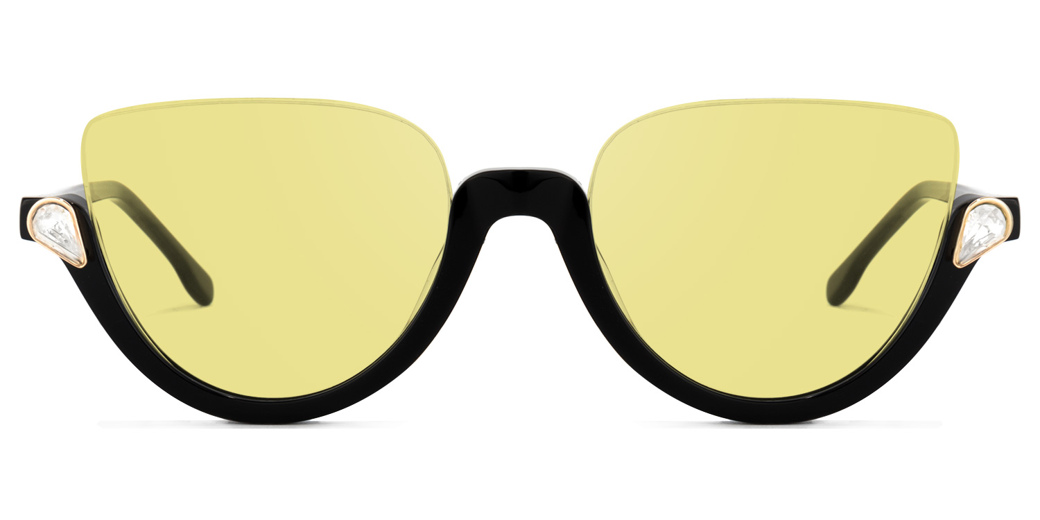 Felicia Cat Eye Black Glasses7