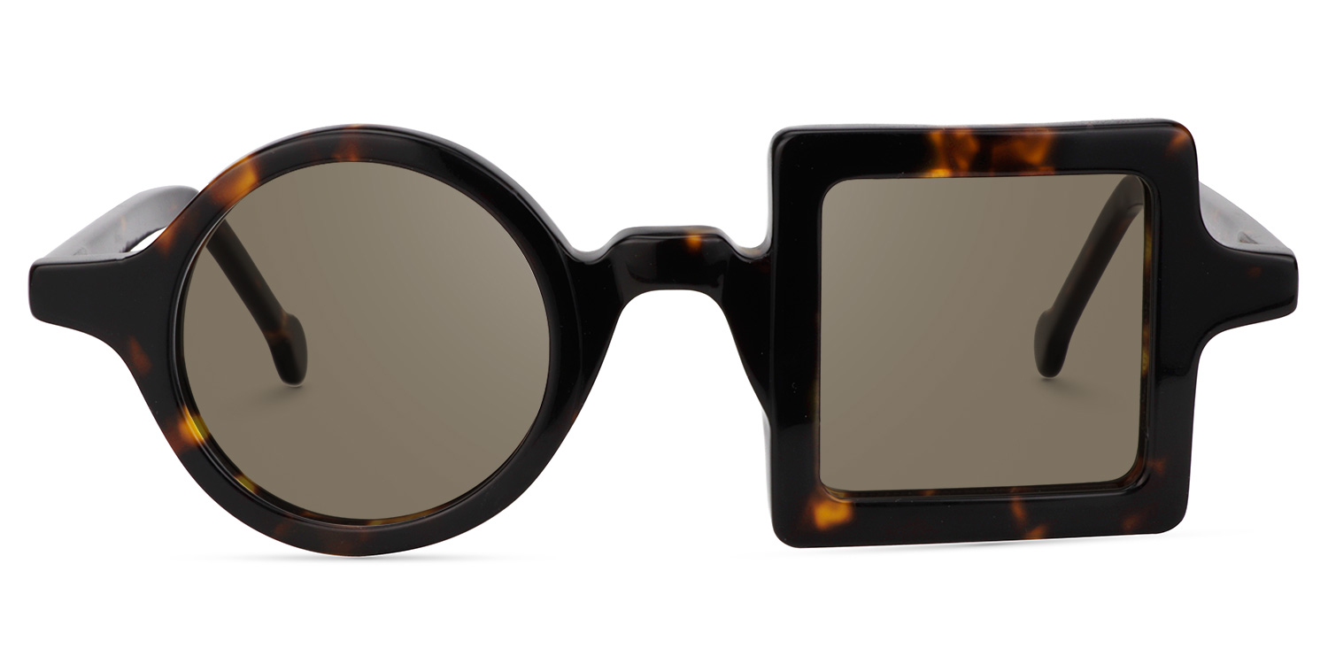 Paola Asymmetric Tortoise Glasses8