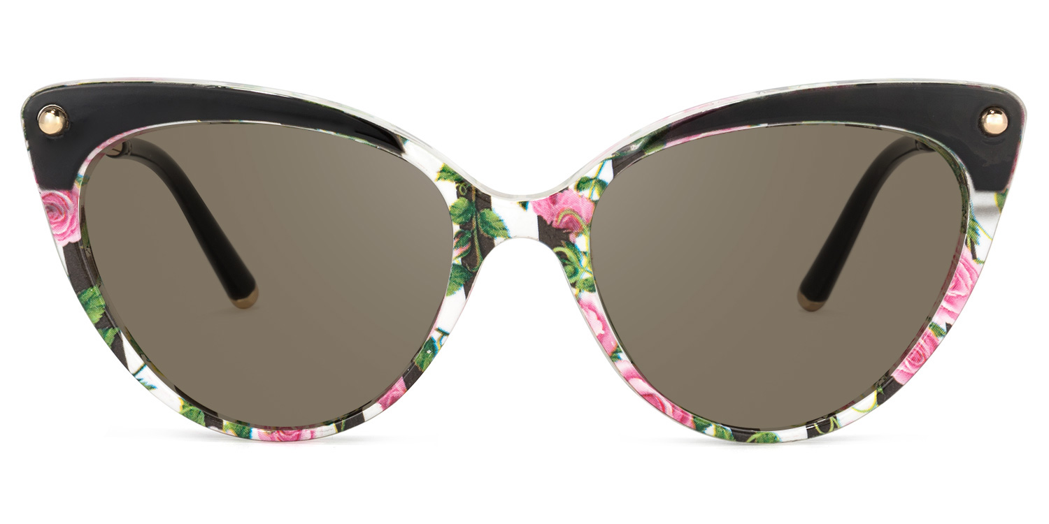 Alivia Cat Eye Pink-Green-Floral Glasses7