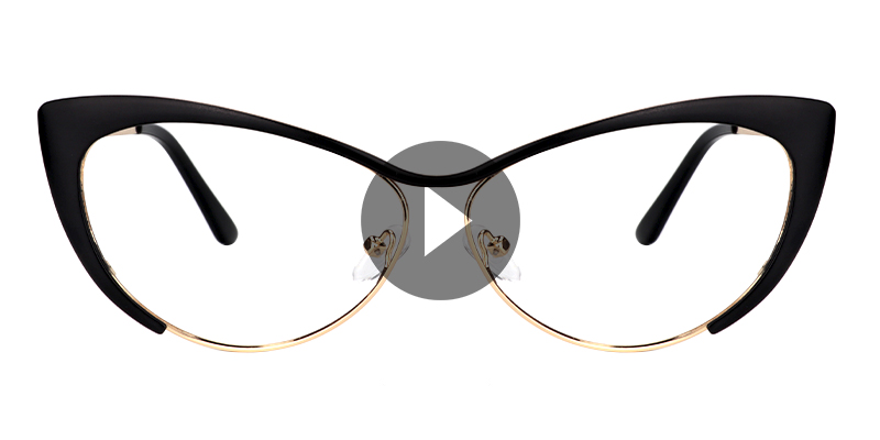 Ellen Cateye Black Glasses0