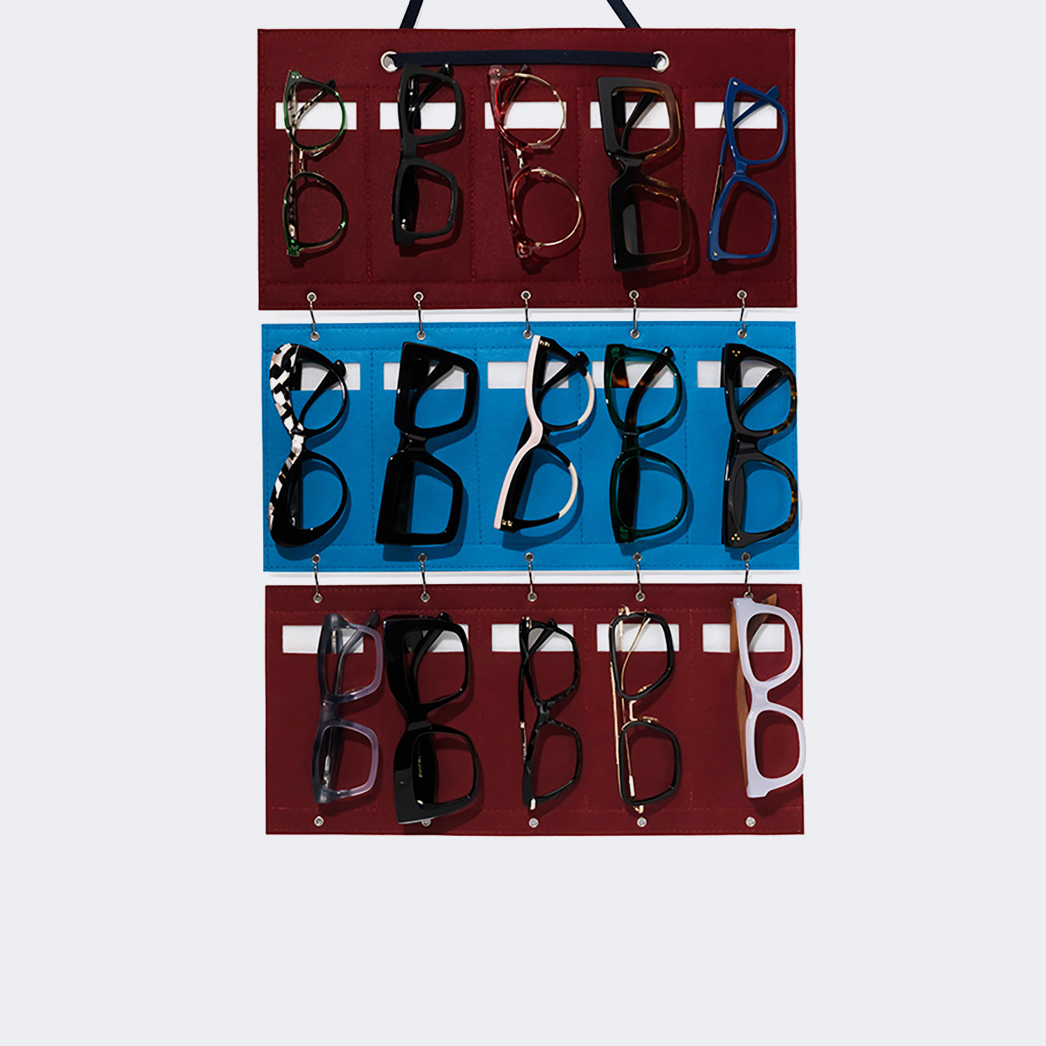 Practical Dark-Red Glasses Hanging Bags good-img